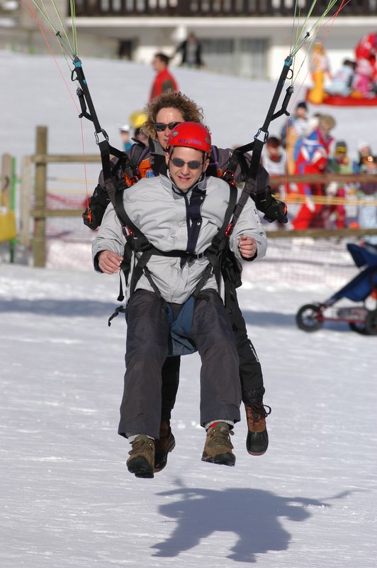 atterrissage + parapente des portes du soleil