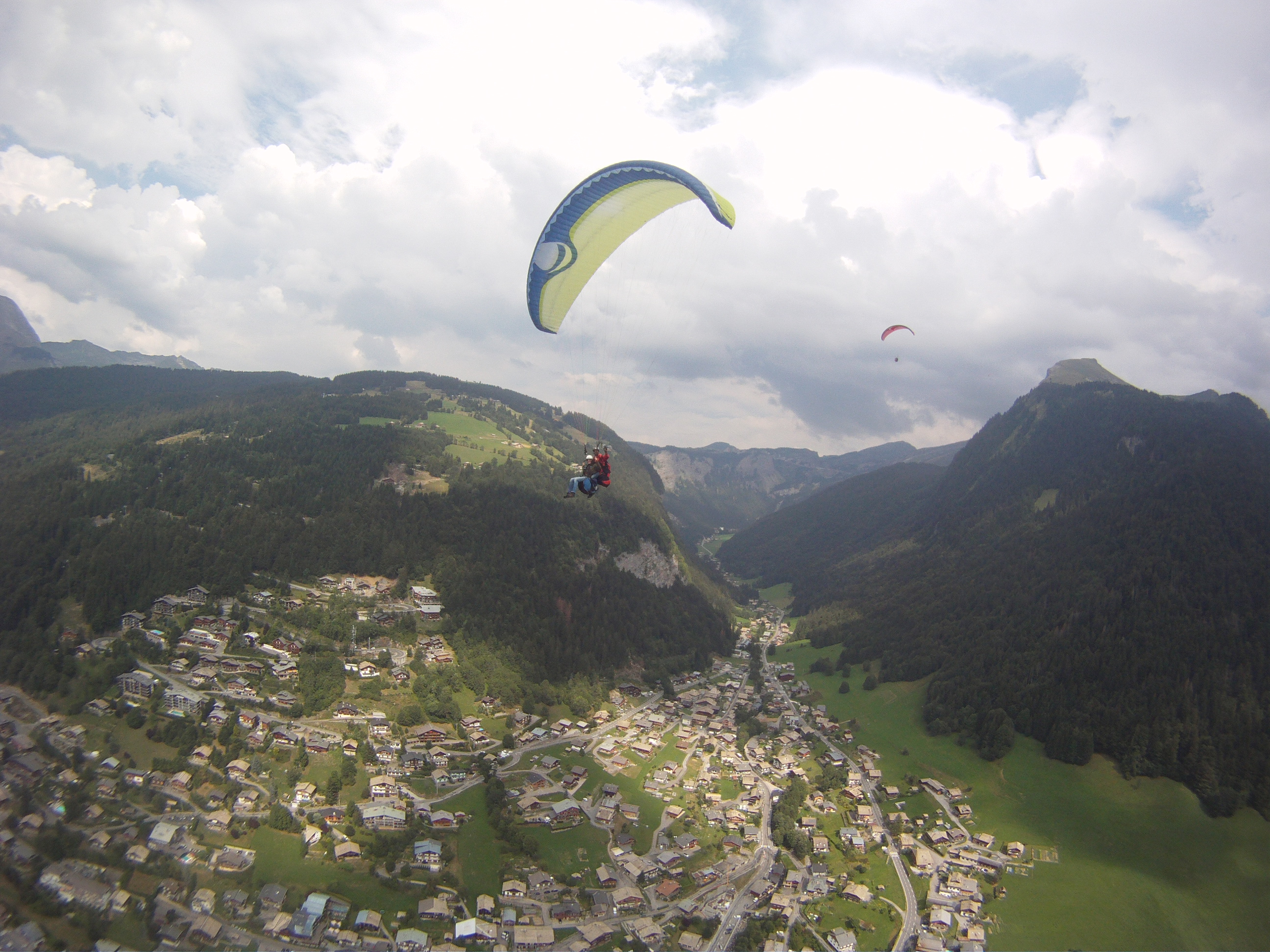 parapente en groupe